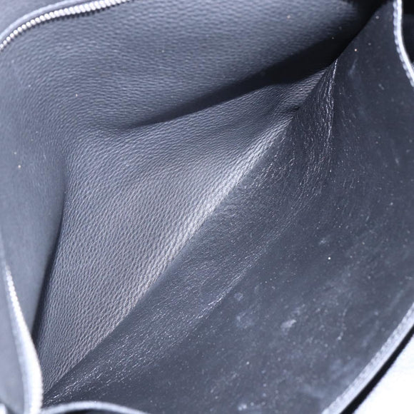 BALENCIAGA Tote Bag Leather Black Silver Auth 154511