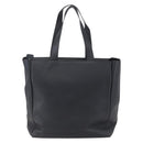 BALENCIAGA Tote Bag Leather Black Silver Auth 154511-2