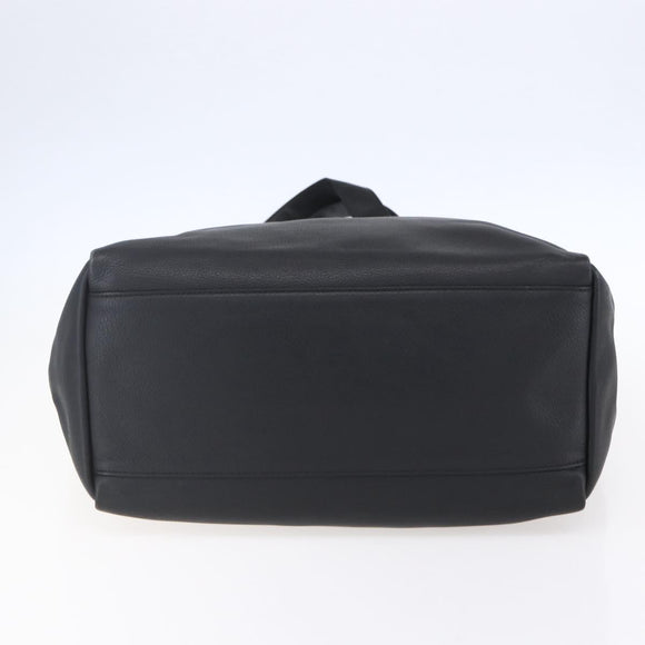 BALENCIAGA Tote Bag Leather Black Silver Auth 154511