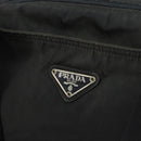 PRADA Hand Bag Nylon Black Silver Auth 154512-17