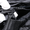 PRADA Hand Bag Nylon Black Silver Auth 154512-12