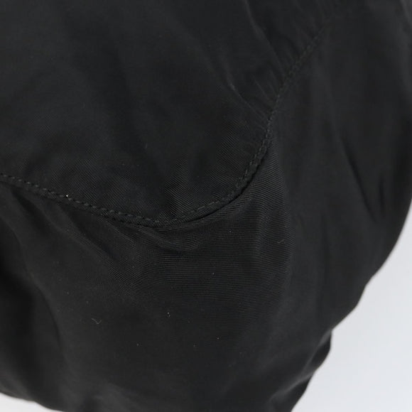 PRADA Hand Bag Nylon Black Silver Auth 154513