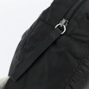 PRADA Hand Bag Nylon Black Silver Auth 154513-15
