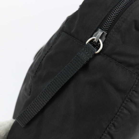 PRADA Hand Bag Nylon Black Silver Auth 154513