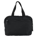 PRADA Hand Bag Nylon Black Silver Auth 154513-3