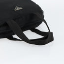 PRADA Hand Bag Nylon Black Silver Auth 154513-7