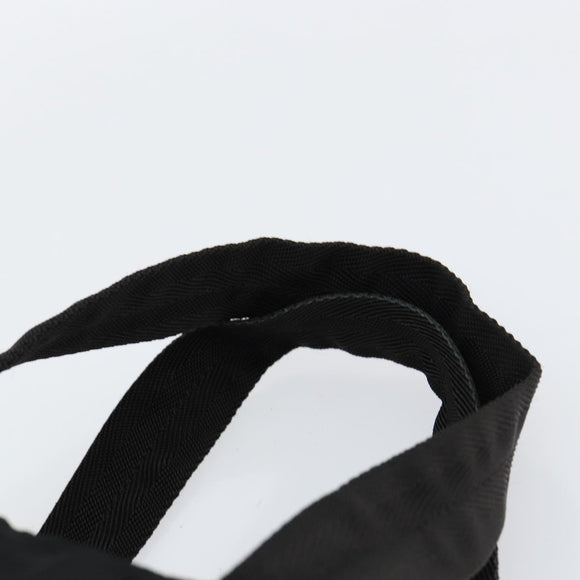 PRADA Hand Bag Nylon Black Silver Auth 154513