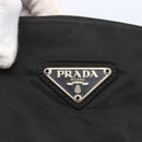 PRADA Hand Bag Nylon Black Silver Auth 154514-17