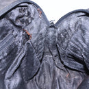 PRADA Hand Bag Nylon Black Silver Auth 154514-21