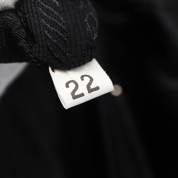 PRADA Hand Bag Nylon Black Silver Auth 154514