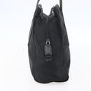 PRADA Hand Bag Nylon Black Silver Auth 154514-3