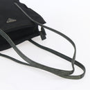 PRADA Hand Bag Nylon Black Silver Auth 154514-7