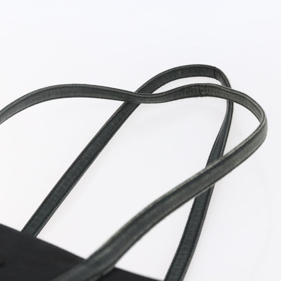 PRADA Hand Bag Nylon Black Silver Auth 154514