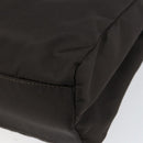 PRADA Hand Bag Nylon Brown Silver Auth 154516-16
