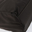 PRADA Hand Bag Nylon Brown Silver Auth 154516-9