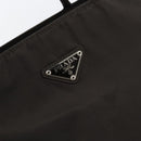 PRADA Hand Bag Nylon Brown Silver Auth 154516-17