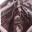 PRADA Hand Bag Nylon Brown Silver Auth 154516-20