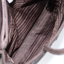 PRADA Hand Bag Nylon Brown Silver Auth 154516-24