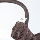 PRADA Hand Bag Nylon Brown Silver Auth 154516-12