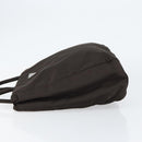 PRADA Hand Bag Nylon Brown Silver Auth 154516-4