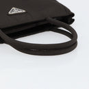 PRADA Hand Bag Nylon Brown Silver Auth 154516-7