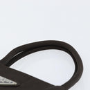 PRADA Hand Bag Nylon Brown Silver Auth 154516-8