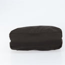 PRADA Hand Bag Nylon Brown Silver Auth 154516-5