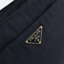PRADA Hand Bag Nylon Navy Gold Auth 154517-14