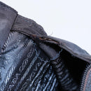 PRADA Hand Bag Nylon Navy Gold Auth 154517-20