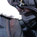PRADA Hand Bag Nylon Navy Gold Auth 154517-24