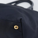 PRADA Hand Bag Nylon Navy Gold Auth 154518-8