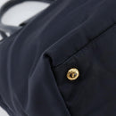 PRADA Hand Bag Nylon Navy Gold Auth 154518-17