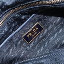 PRADA Hand Bag Nylon Navy Gold Auth 154518-20