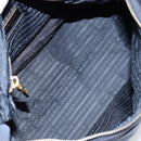 PRADA Hand Bag Nylon Navy Gold Auth 154518-10
