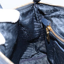PRADA Hand Bag Nylon Navy Gold Auth 154518-22