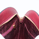 CARTIER Must Line Hand Bag Leather Bordeaux Gold Auth 154519-18