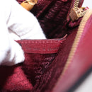 CARTIER Must Line Hand Bag Leather Bordeaux Gold Auth 154519-12