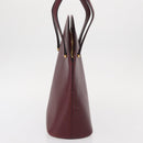 CARTIER Must Line Hand Bag Leather Bordeaux Gold Auth 154519-3