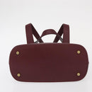 CARTIER Must Line Hand Bag Leather Bordeaux Gold Auth 154519-5