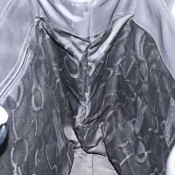 Salvatore Ferragamo Tote Bag Nylon Black Silver Auth 154520