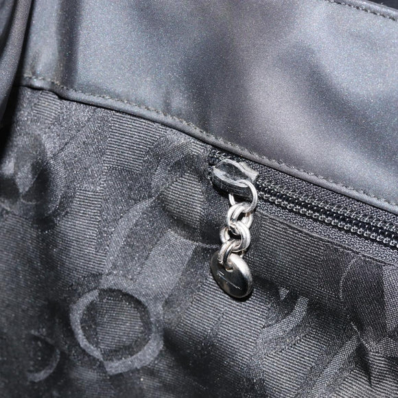 Salvatore Ferragamo Tote Bag Nylon Black Silver Auth 154520