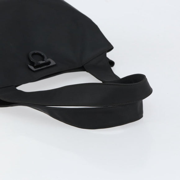 Salvatore Ferragamo Tote Bag Nylon Black Silver Auth 154520