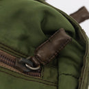 PRADA Shoulder Bag Nylon Green Silver Auth 154521-10