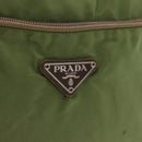 PRADA Shoulder Bag Nylon Green Silver Auth 154521-20
