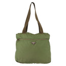 PRADA Shoulder Bag Nylon Green Silver Auth 154521-13