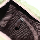 PRADA Shoulder Bag Nylon Green Silver Auth 154521-24