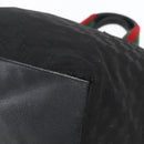 GUCCI GG Canvas Web Sherry Line Tote Bag Black Silver 131231 Auth 154522-9
