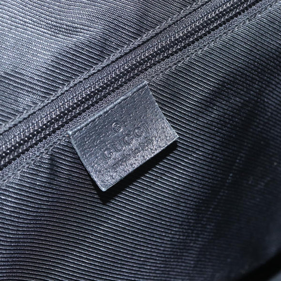 GUCCI GG Canvas Web Sherry Line Tote Bag Black Silver 131231 Auth 154522