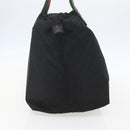 GUCCI GG Canvas Web Sherry Line Tote Bag Black Silver 131231 Auth 154522-3