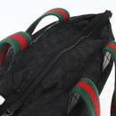 GUCCI GG Canvas Web Sherry Line Tote Bag Black Silver 131231 Auth 154522-6